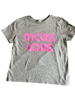 Spiritual Gangster MORE LOVE Graphic Tee Shirt Pink Gray Size S